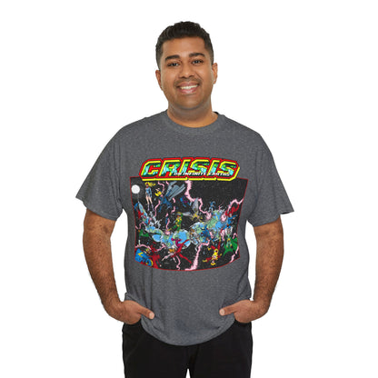 Crisis on Infinite Earths T-Shirt - George Perez Art - #1 Cover, First Issue - Harbinger, Pariah, Obsidian, Firestorm - DC Comics