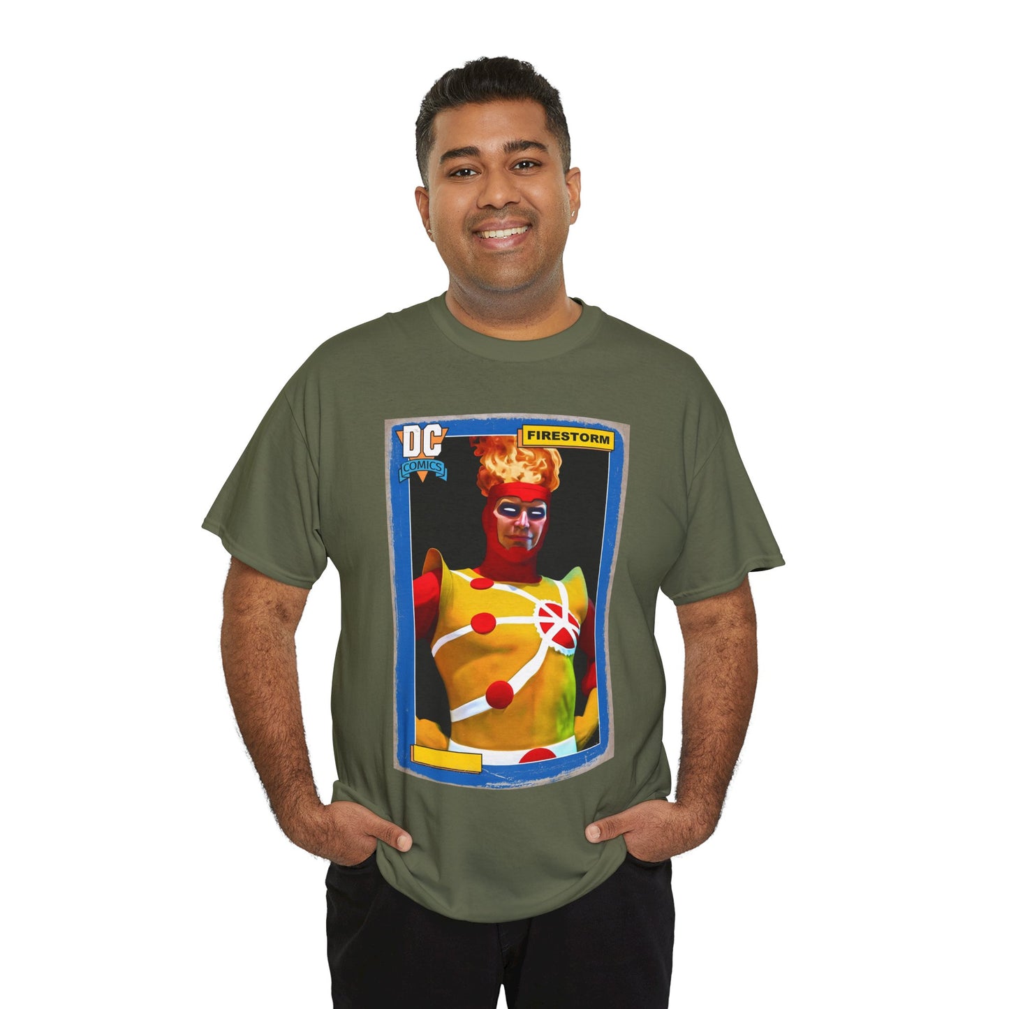 Firestorm T-Shirt - Mark Spears Art - DC Universe Trading Card Homage - Ronnie Raymond - DC Comics