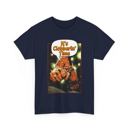 The Thing Shirt - Adam Kubert Art - It's Clobberin' Time - Fantastic Four Member - Marvel Comics