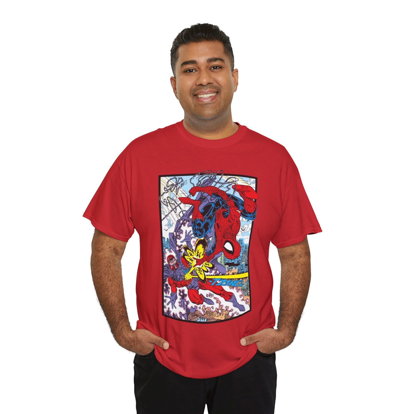 Spider-Man Vs Magneto T-Shirt - Erik Larsen Art - Marvel Comics