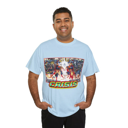 Crisis on Infinite Earths T-Shirt - Alex Ross & George Perez Art - Superman, Wonder Woman, Supergirl, Flash, Monitor, Anti-Monitor - DC Comics