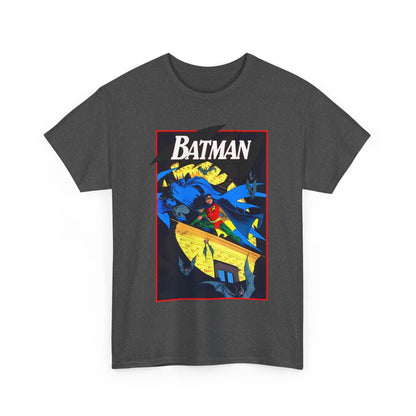 Batman & Robin T-Shirt - Norm Breyfogle Art - Surrounded by Bats in Gotham City - DC Comics