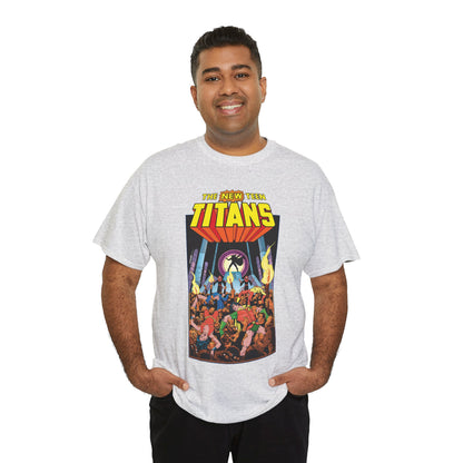 New Teen Titans T-Shirt - George Perez Art - #22 Cover - Wonder Girl, Robin, Raven, Kid Flash - Brother Blood Story - DC Comics