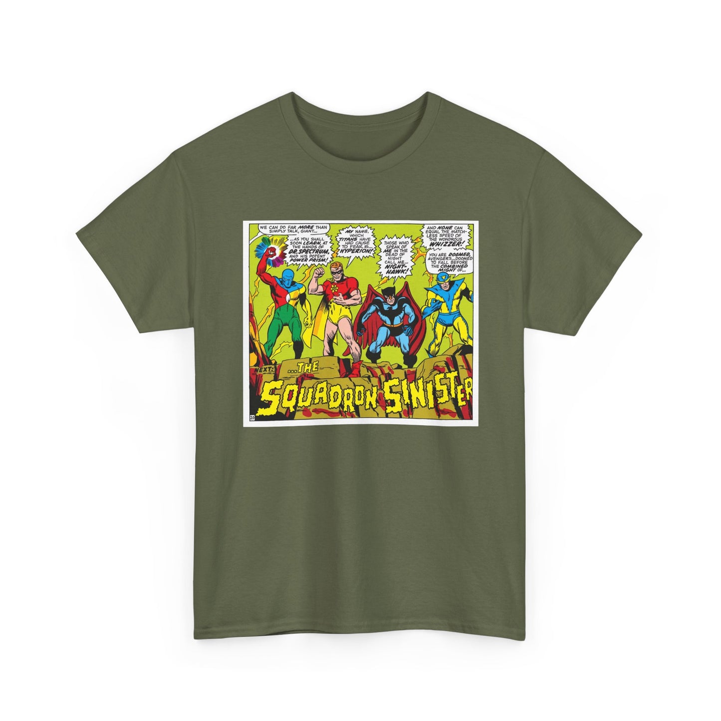 Squadron Sinister T-Shirt - Sal Buscema Art - Dr. Spectrum, Hyperion, Nighthawk, The Whizzer - Marvel Comics
