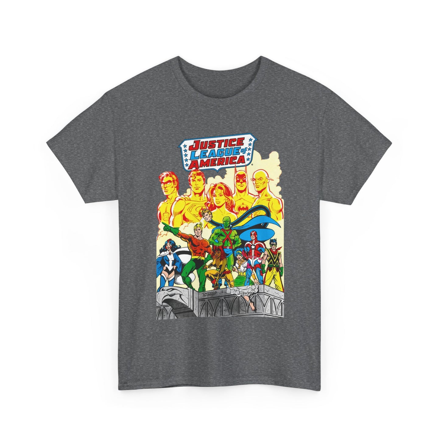 Justice League Detroit T-Shirt - Aquaman, Elongated Man, Zatanna, Vixen, Steel, Martian Manhunter, Vibe, Gypsy