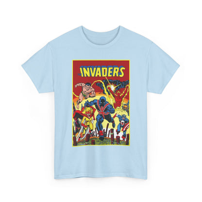 Invaders T-Shirt - Captain America, Human Torch, Namor, Spitfire - World War II Soldiers - Golden Age Heroes - Marvel Comics