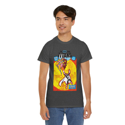 New Teen Titans T-Shirt - George Perez Art - #3 Cover Art - Dr. Light & the Fearsome Five Vs Starfire & the Teen Titans - DC Comics