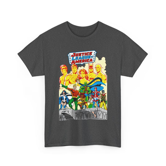 Justice League Detroit T-Shirt - Aquaman, Elongated Man, Zatanna, Vixen, Steel, Martian Manhunter, Vibe, Gypsy