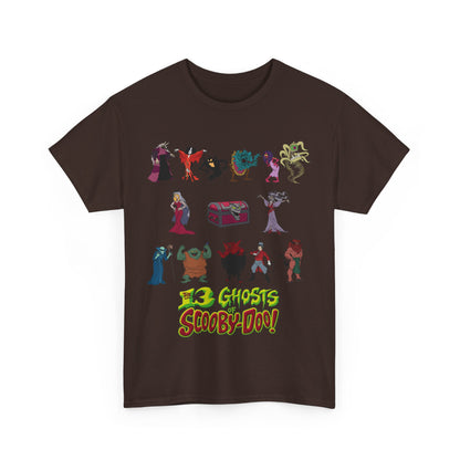 13 Ghosts of Scooby-Doo T-Shirt - Hanna-Barbera Saturday Morning Cartoon - Chest of Demons - Maldor, Queen Morbidia, Reflector Specter