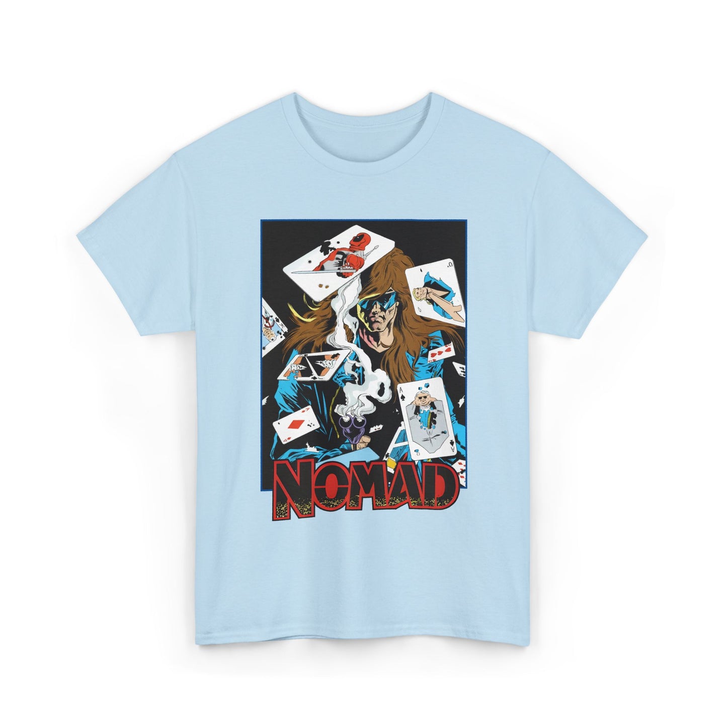 Nomad T-Shirt - S. Clarke Hawbaker, Mark McKenna Art - Jack Monroe - Playing Cards with Deadpool & Bushwacker - Marvel Comics