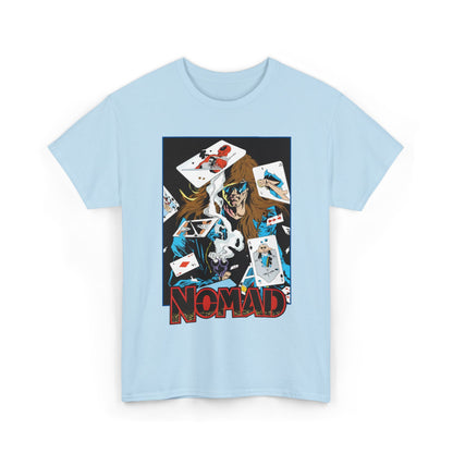 Nomad T-Shirt - S. Clarke Hawbaker, Mark McKenna Art - Jack Monroe - Playing Cards with Deadpool & Bushwacker - Marvel Comics