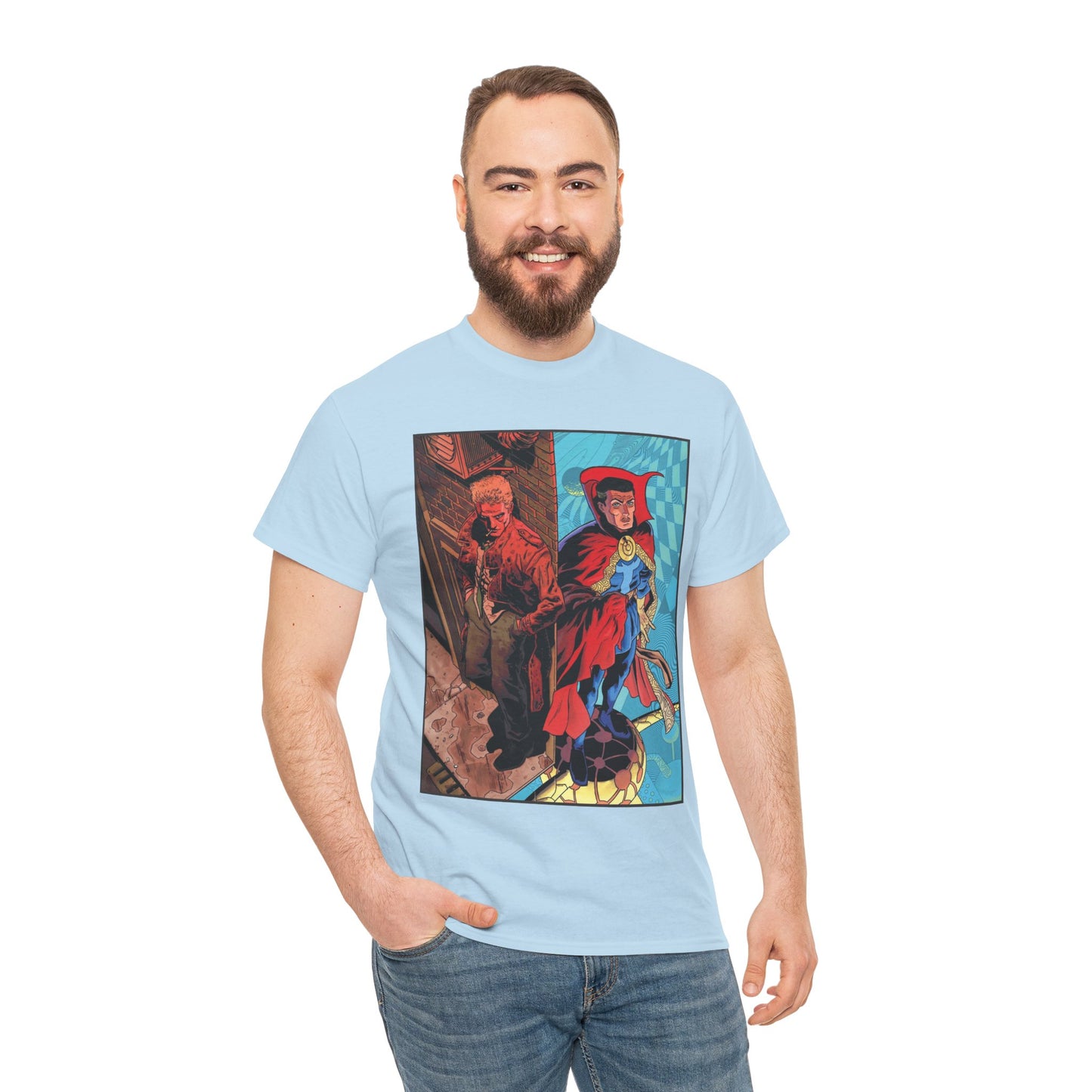 John Constantine & Dr. Strange T-Shirt - DC & Marvel Comics