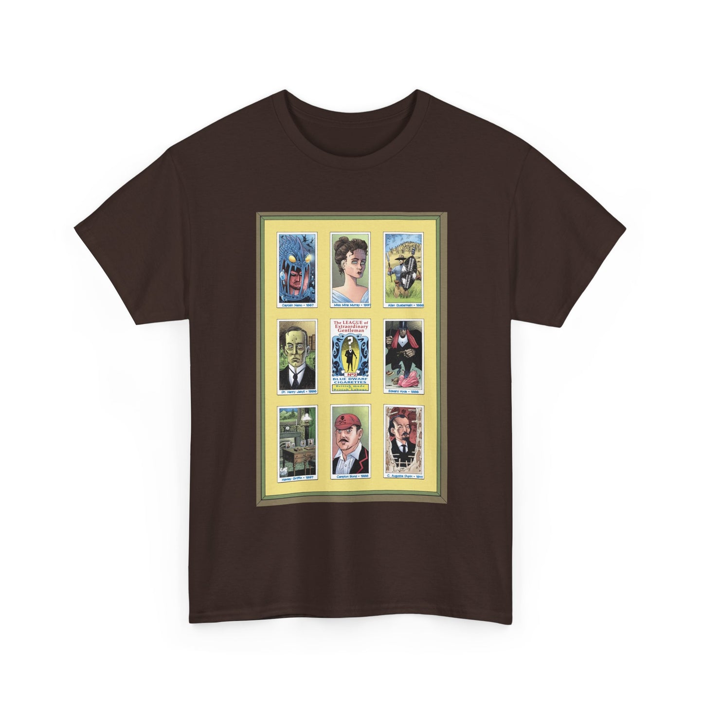 League of Extraordinary Gentlemen T-Shirt - Kevin O'Neill Art - Mina Murray, Captain Nemo, Allan Quatermain, Jekyll & Hyde - Alan Moore Story