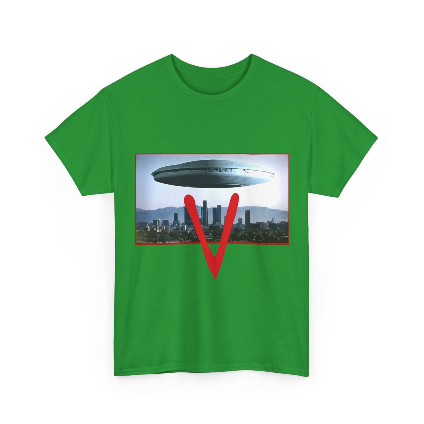 V T-Shirt - The Visitors Mothership - Popular NBC Sci-Fi TV Series from the 1980s