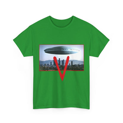 V T-Shirt - The Visitors Mothership - Popular NBC Sci-Fi TV Series from the 1980s