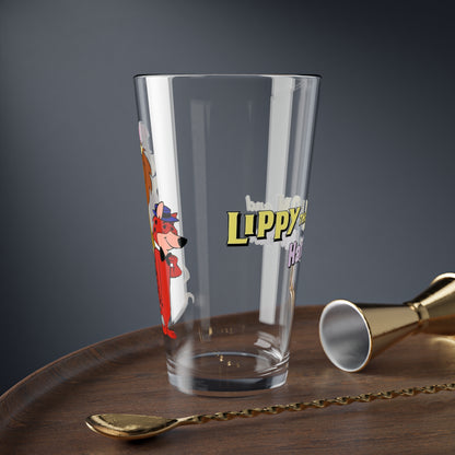 Lippy the Lion & Hardy Har Har Pint Glass, 16oz - Beloved Hanna-Barbera Cartoon 1960s TV - Classic Animation