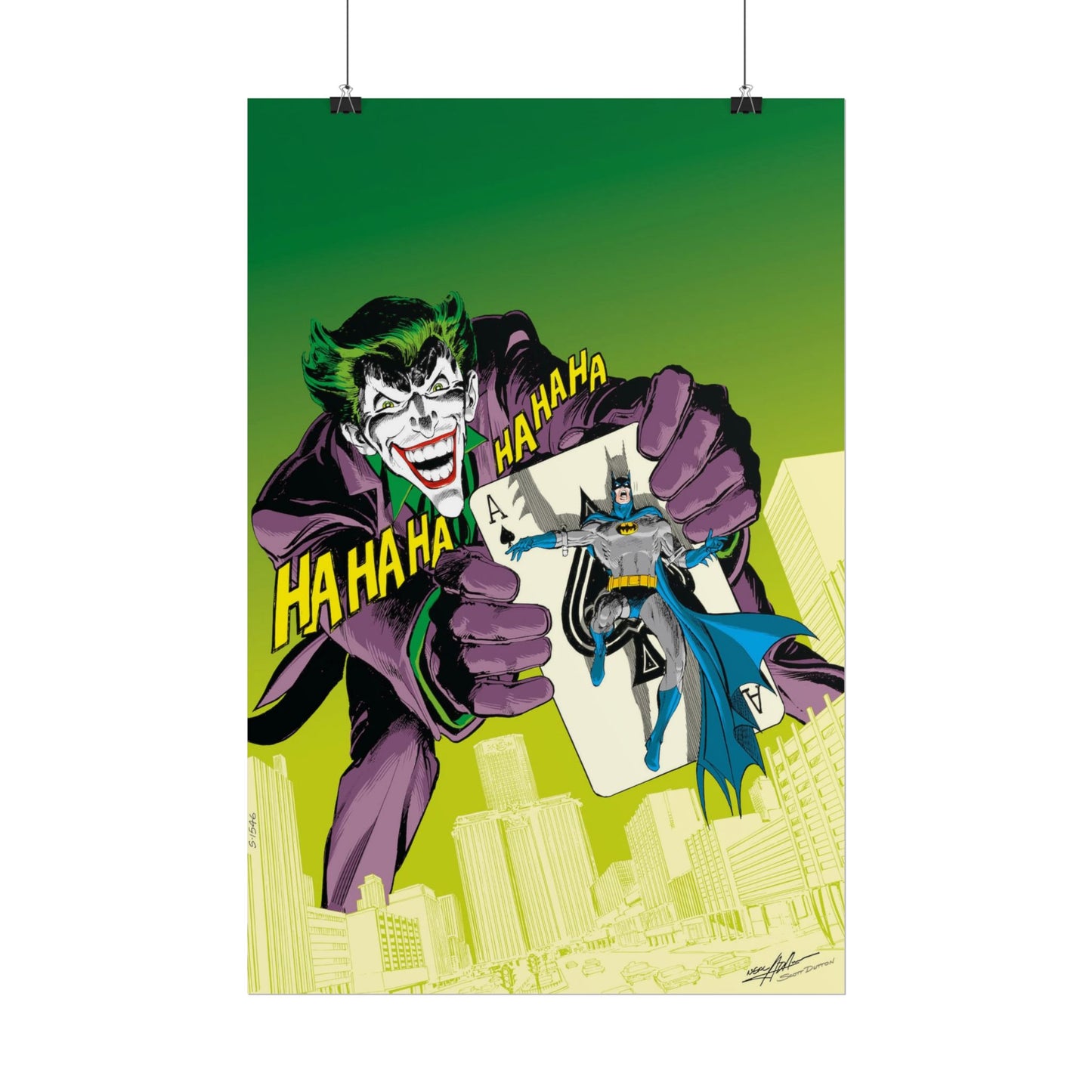 Batman Vs Joker Rolled Poster - Neal Adams Art - Bronze Age Art - DC Comics - Multiple Sizes Up to 24"x36"