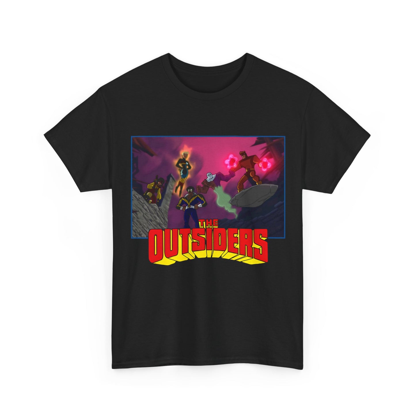 Outsiders T-Shirt - Batman: Brave & Bold Series - Halo, Geo-Force, Black Lightning, Katana, Metamorpho - DC Comics