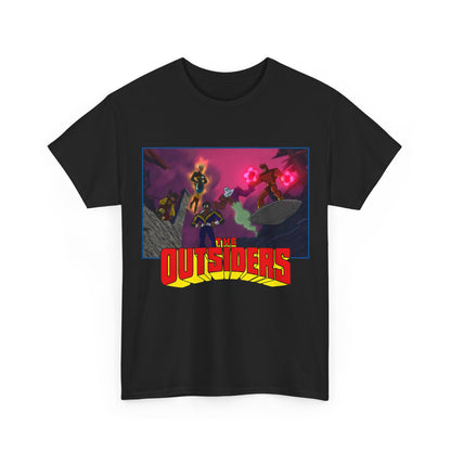 Outsiders T-Shirt - Batman: Brave & Bold Series - Halo, Geo-Force, Black Lightning, Katana, Metamorpho - DC Comics