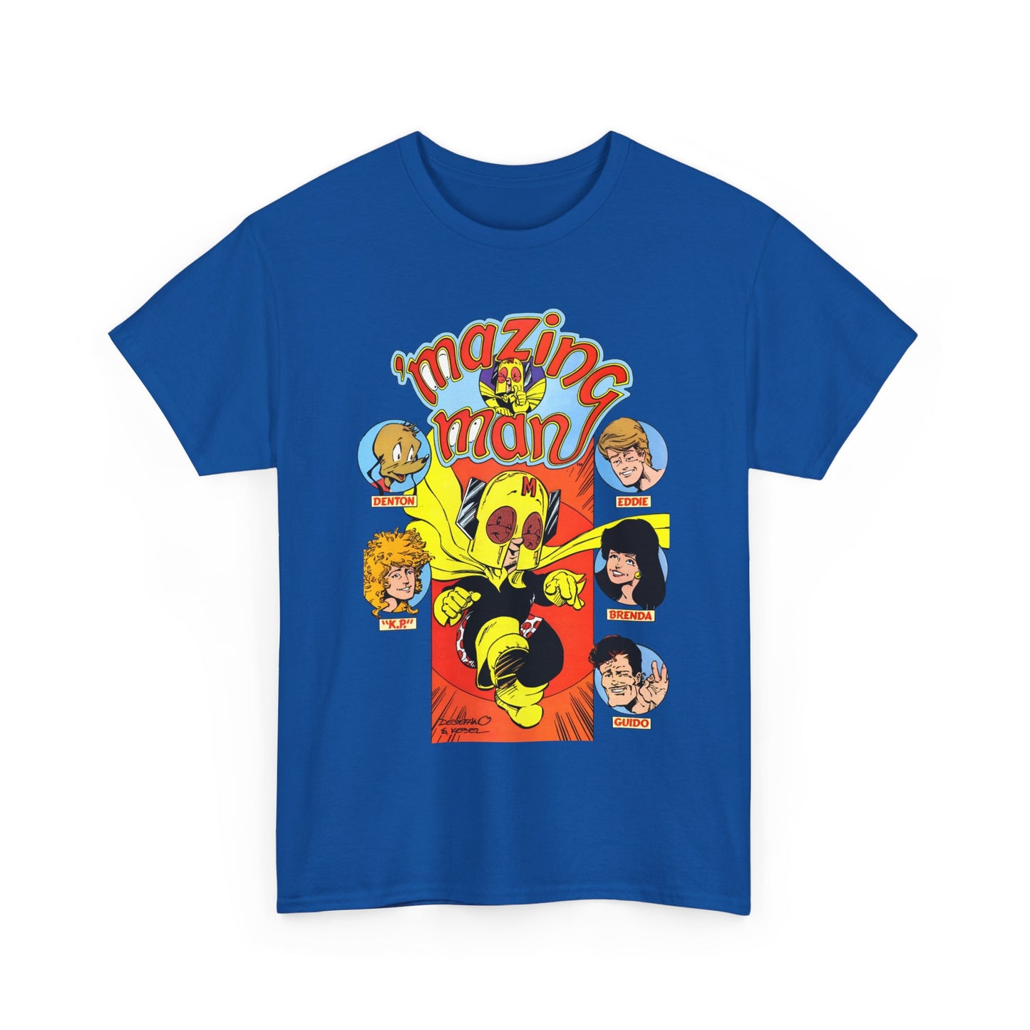 'Mazing Man T-Shirt - DeStefano & Kesel Art - Funny 1980s Comic Series - DC Comics