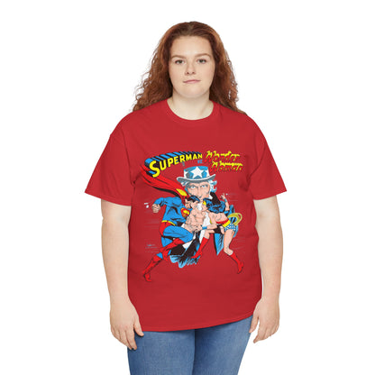 Superman Vs Wonder Woman T-Shirt - José Luis García-López Art - Popular 1970s Tabloid Story - DC Comics