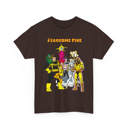 Fearsome Five T-Shirt - George Perez Art - Dr Light, Shimmer, Mammoth, Gizmo, Psimon, Jinx, Neutron - Who's Who Art - DC Comics