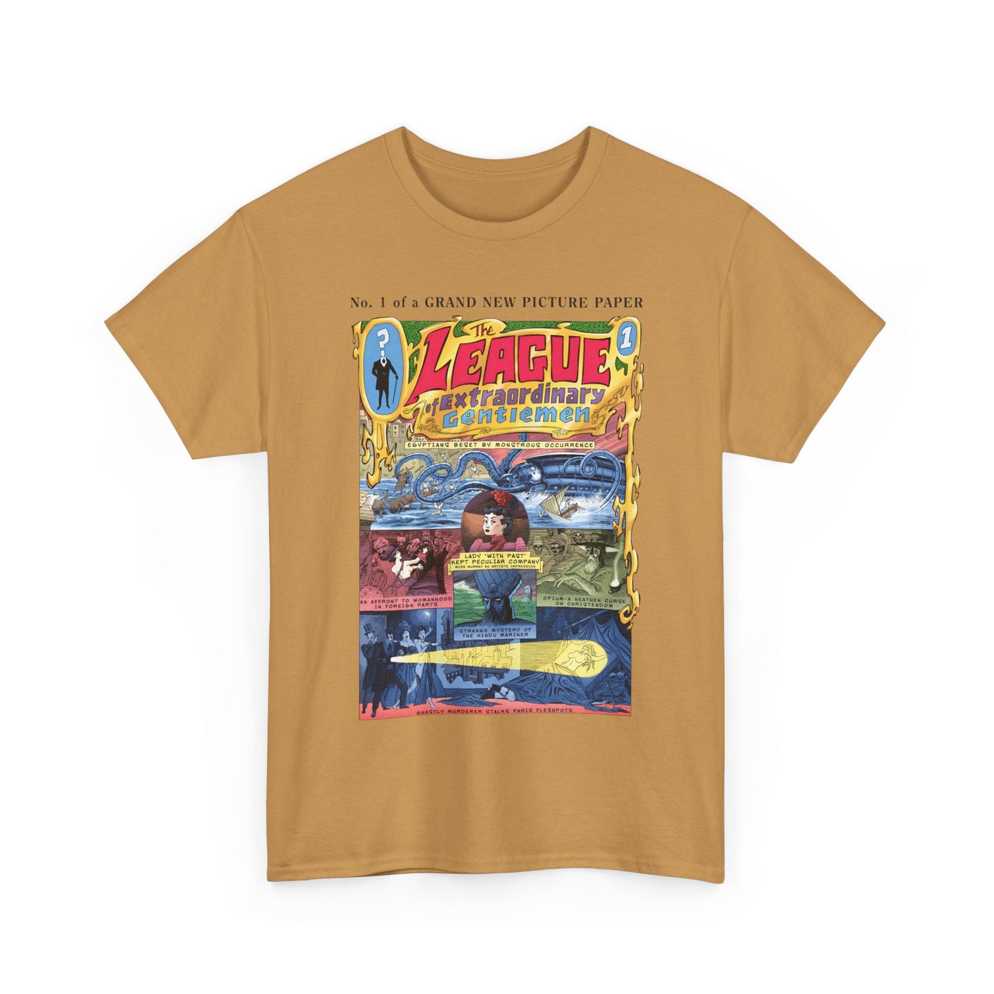 League of Extraordinary Gentlemen T-Shirt - Kevin O'Neill Art - Mina Murray, Captain Nemo, Allan Quatermain, Dr. Jekyll, & The Invisible Man - Alan Moore Story - DC Comics
