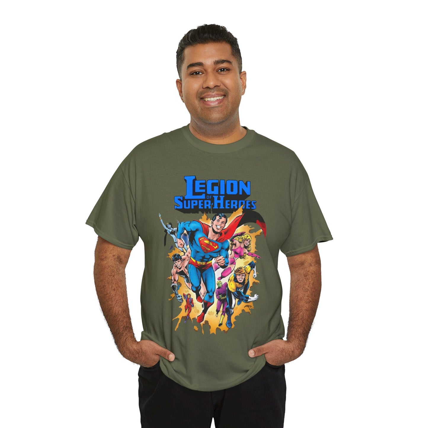 Superboy & Legion of Super-Heroes T-Shirt - Joe Staton Art - DC Comics