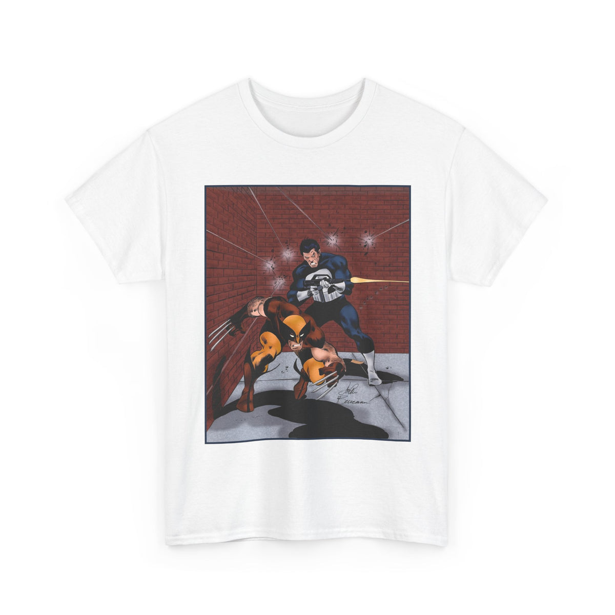 Wolverine & Punisher T-Shirt - John Buscema Art - Marvel Comics