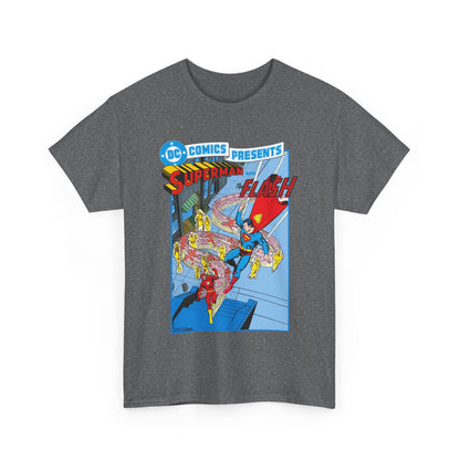 Superman & Flash T-Shirt - George Perez Art - DC Comics Presents #38 Cover Art - Bronze Age Classic