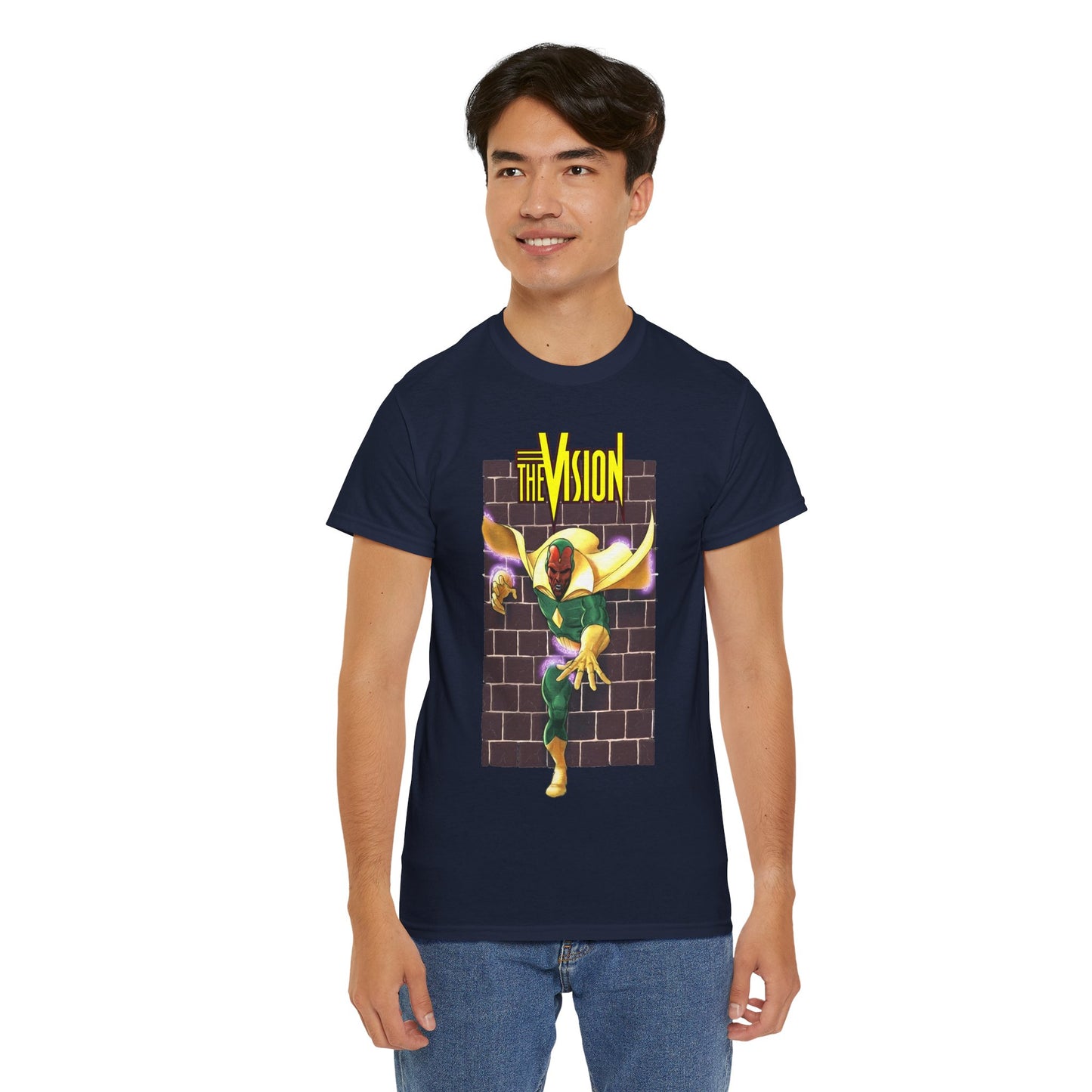 Vision T-Shirt - George Perez Art - Avengers Member - Scarlet Witch Husband - Android - Marvel Comics