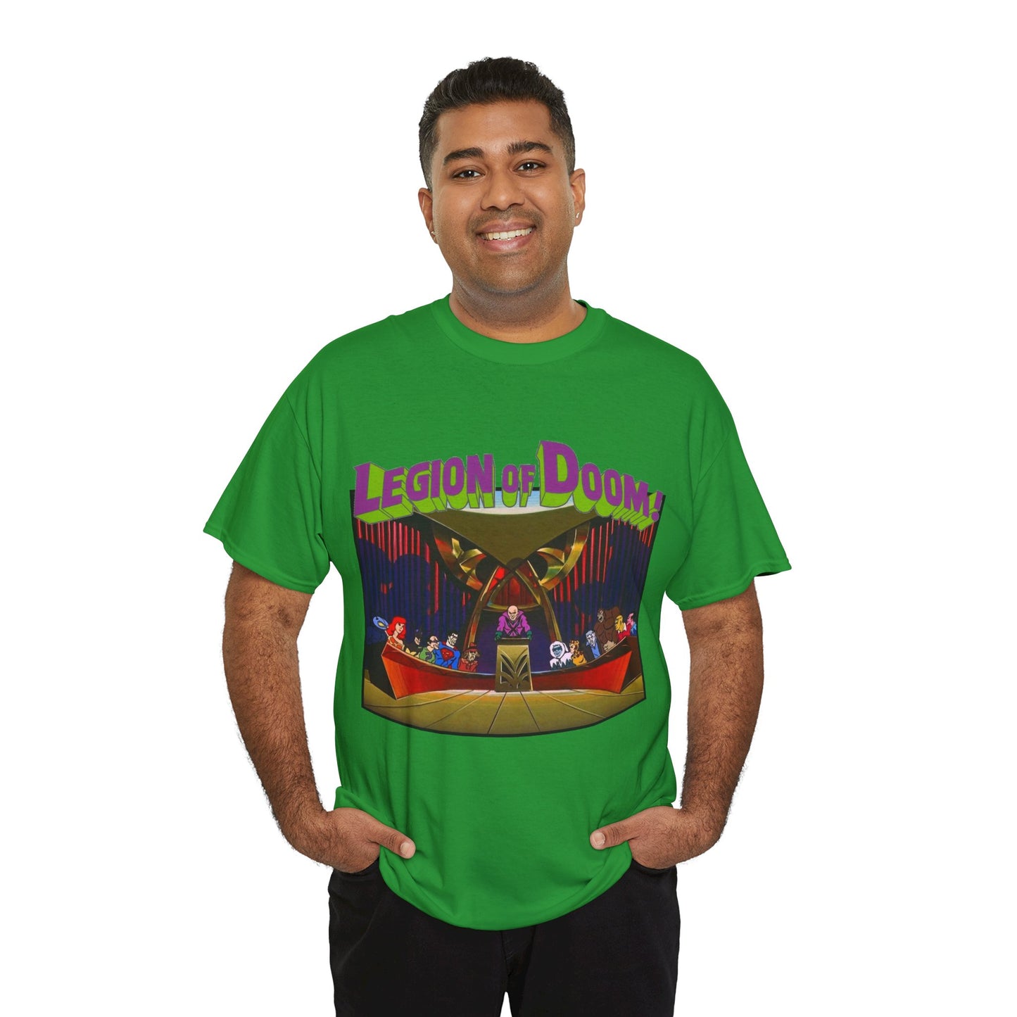 Legion of Doom T-Shirt - Super Friends Cartoon - Lex Luthor, Grodd, Brainiac, Giganta, Riddler, Bizarro, Scarecrow, Hanna-Barbera Animation