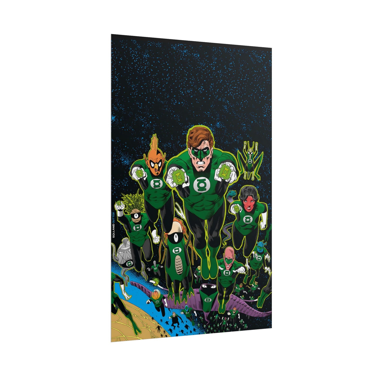 Green Lantern Corps Rolled Poster - Brian Bolland Art - Hal Jordan - DC Comics - Multiple Sizes Up to 24"x36"
