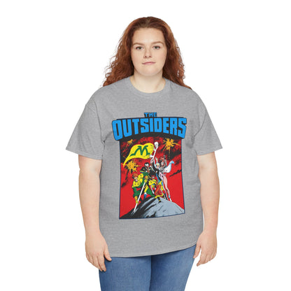 Outsiders T-Shirt - Alan Davis Art - Geo-Force, Halo, Black Lightning, Metamorpho, Katana - DC Comics