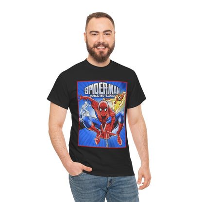 Spider-Man & His Amazing Friends T-Shirt - Firestar, Iceman - Popular 1980s Saturday Morning Cartoon - Marvel Comics