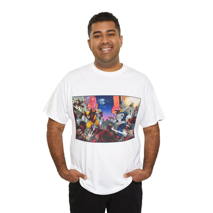 Wolverine & Punisher T-Shirt - Jim Lee Art - Vs The Hand - Marvel Comics