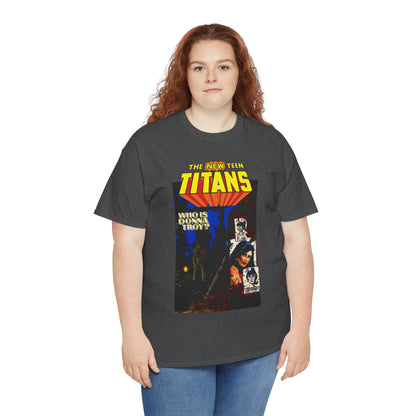 New Teen Titans T-Shirt - Classic George Perez Art - Who is Donna Troy? - Iconic Story and Cover - Robin/Dick Grayson - Popular DC Comics 1980s Series