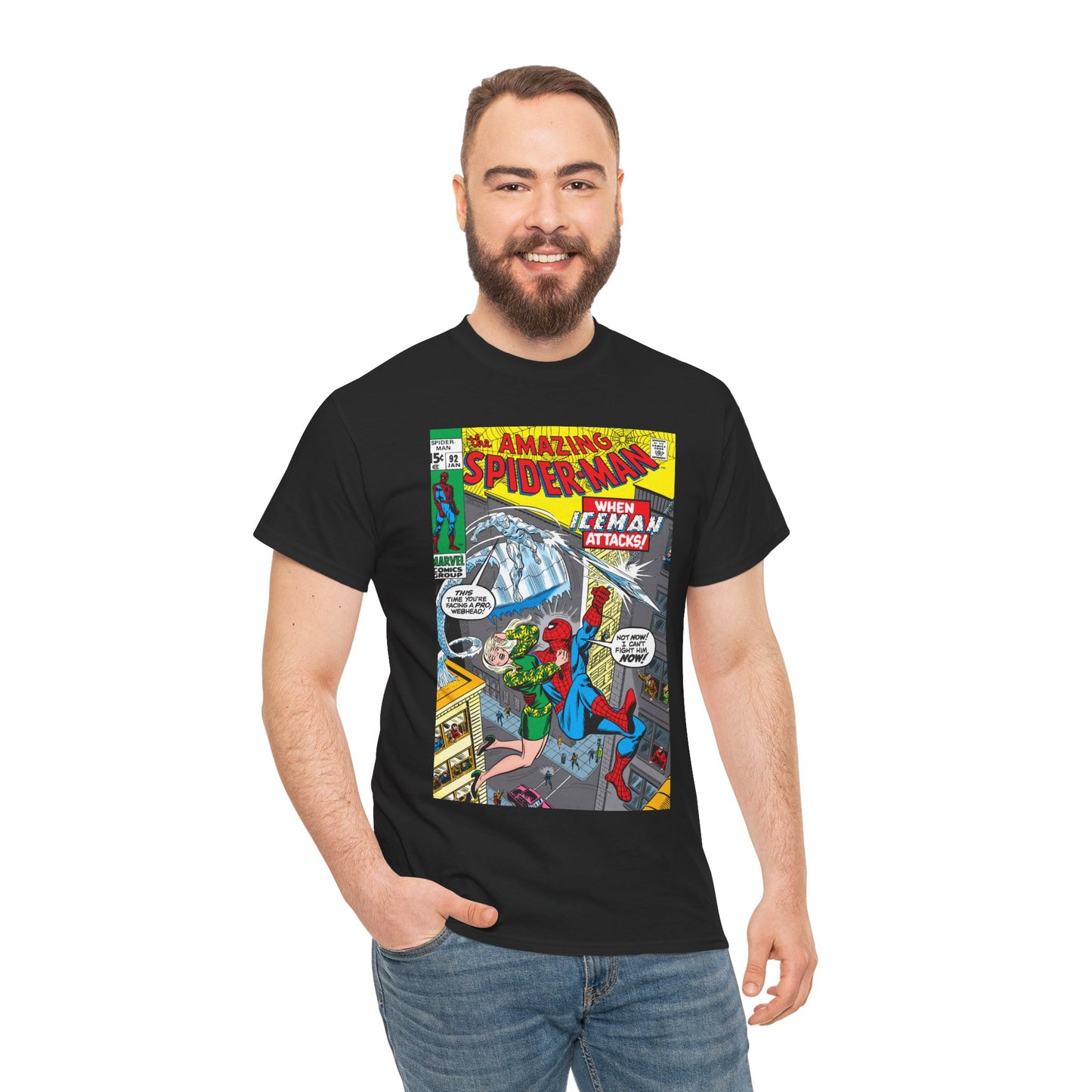 Amazing Spider-Man #92 T-Shirt - Iceman, Gwen Stacy - Marvel Comics