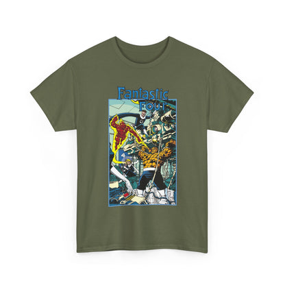 Fantastic Four T-Shirt - George Perez Art - Reed Richards, Invisible Woman, Human Torch, The Thing - Marvel Comics