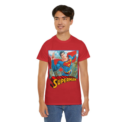 Superman T-Shirt - Guillem March Art - Variant Connecting Cover Art - Flying Over Metropolis - DC Comics All-In