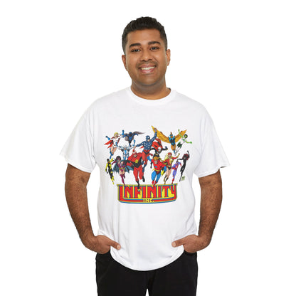 Infinity Inc Shirt - Tom Grummett Art - Jade, Obsidian, Huntress, Power Girl, Fury, Silver Scarab, Wildcat, Star-Spangled Kid - JSA Successors - DC Comics