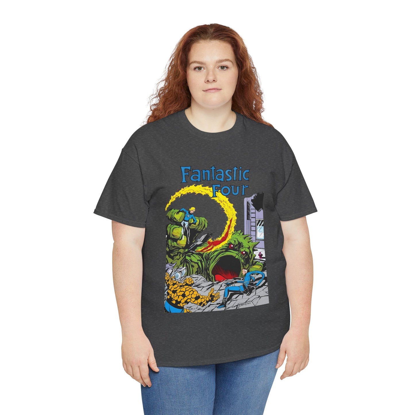 Fantastic Four T-Shirt - John Byrne Art - Cover to Issue #1 - Reed Richards, Invisible Woman, Human Torch, The Thing - Marvel Comics