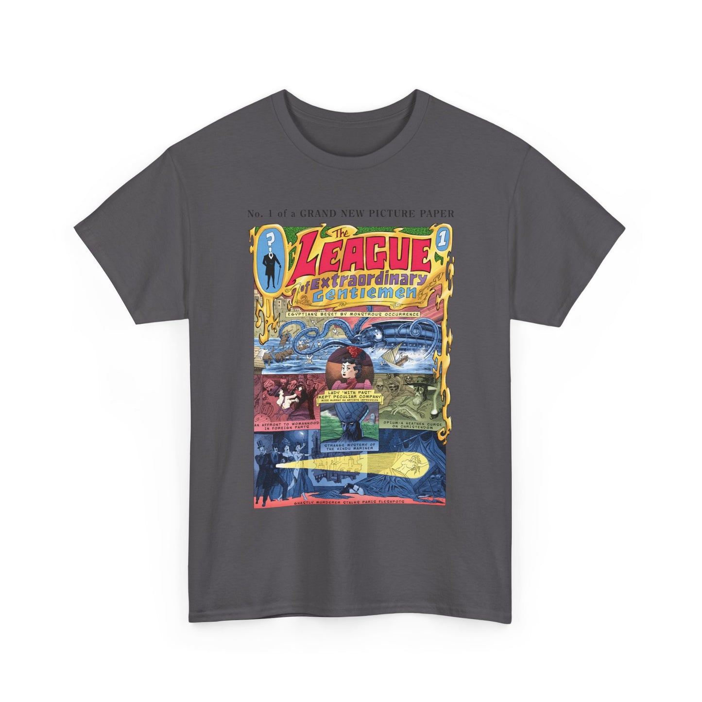 League of Extraordinary Gentlemen T-Shirt - Kevin O'Neill Art - Mina Murray, Captain Nemo, Allan Quatermain, Dr. Jekyll, & The Invisible Man - Alan Moore Story - DC Comics
