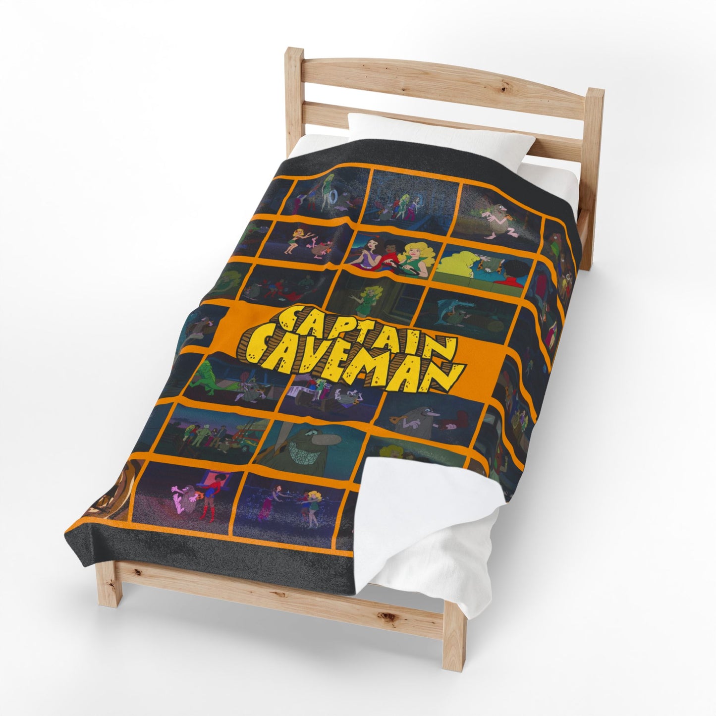 Captain Caveman Blanket - 1970s Hanna-Barbera Retro Cartoon - Soft & Comfy