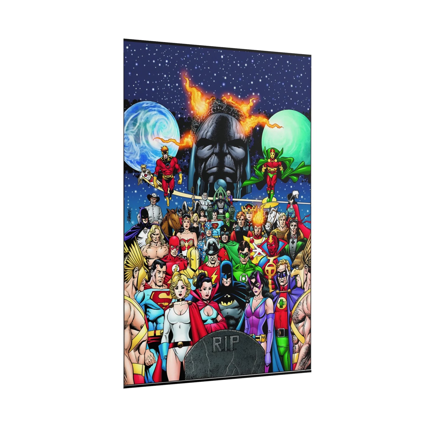 Crisis on Multiple Earths Rolled Poster - George Perez Art - JLA & JSA - DC Comics - Multiple Sizes Up to 24"x36"