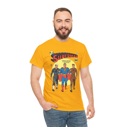 Superman T-Shirt - #12 Cover Art - Golden Age Classic - WWII Support - Iconic Image - DC Comics