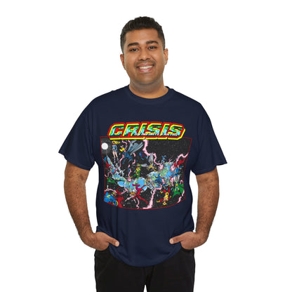 Crisis on Infinite Earths T-Shirt - George Perez Art - #1 Cover, First Issue - Harbinger, Pariah, Obsidian, Firestorm - DC Comics