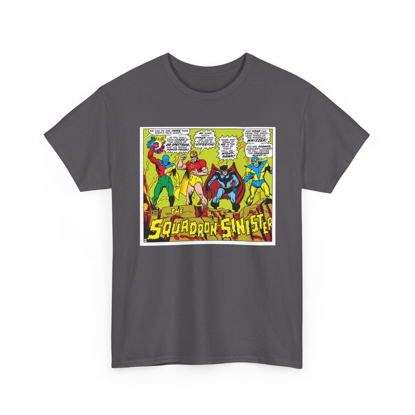 Squadron Sinister T-Shirt - Sal Buscema Art - Dr. Spectrum, Hyperion, Nighthawk, The Whizzer - Marvel Comics