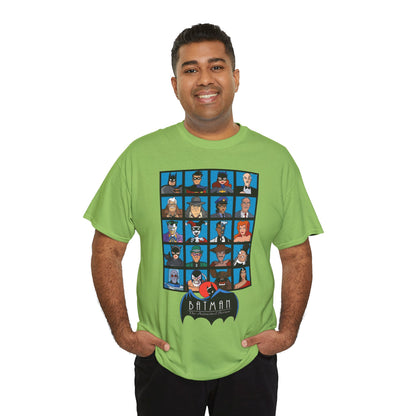 Batman T-Shirt - Animated Series - Harley Quinn, Batgirl, Joker, Bane, Robin, Two-Face, Catwoman, Riddler - Classic TV Cartoon Series