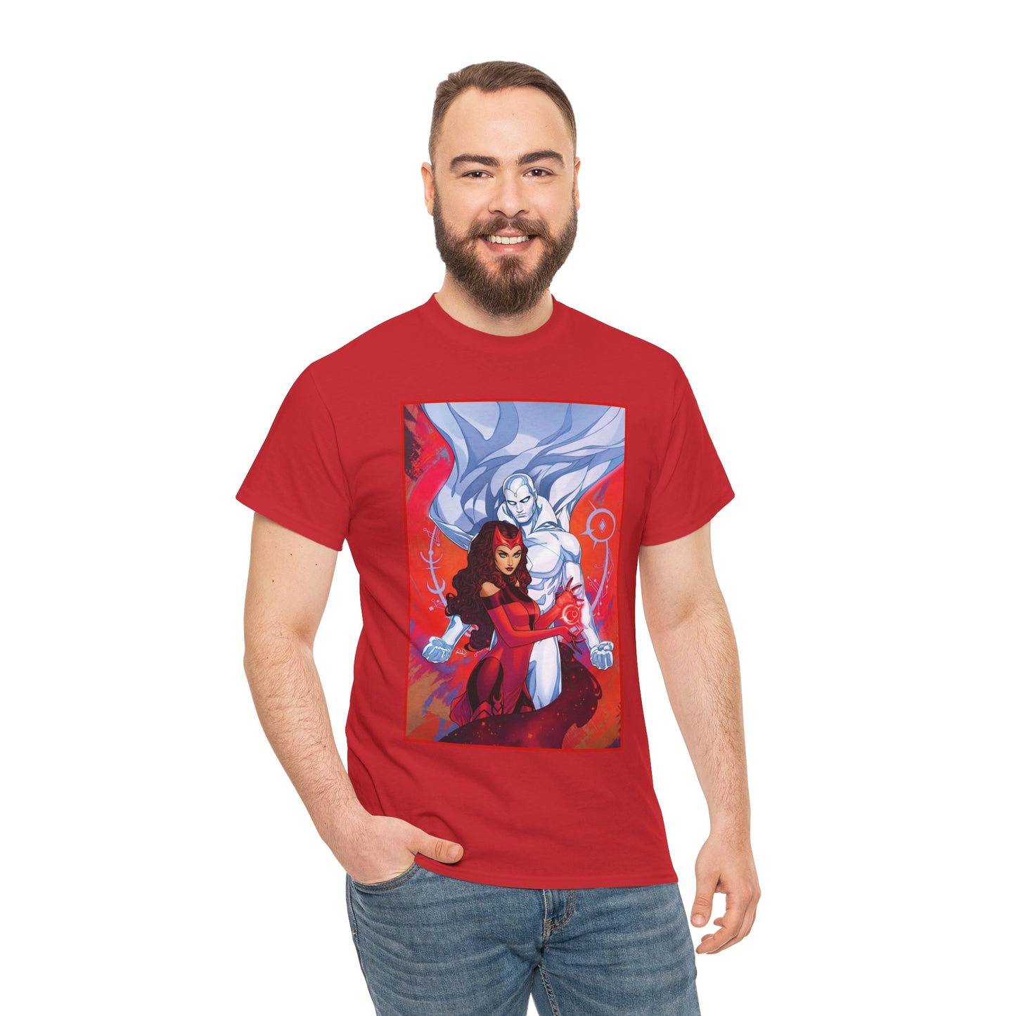 Scarlet Witch & Vision T-Shirt - Russell Dauterman Art - Avengers Members - Marvel Comics